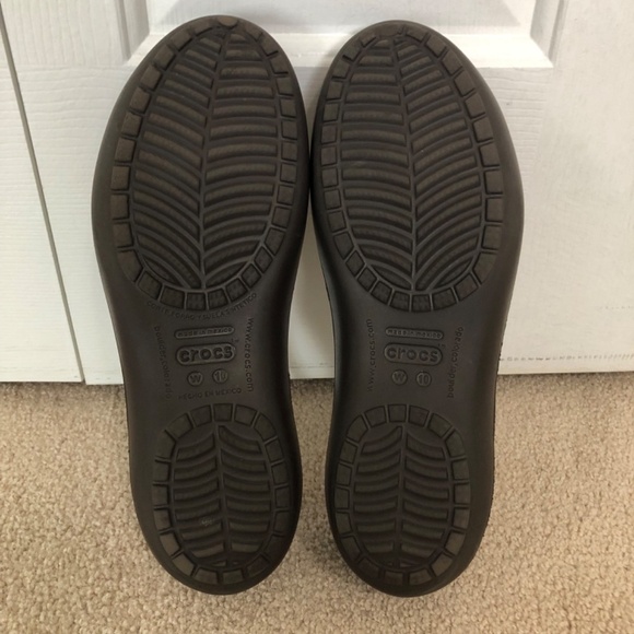 Crocs Kadee Slingback Ballet Flats Women's Size 10 Black Rubber - Picture 9 of 11